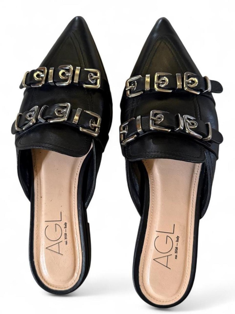 AGL Italy Leather Mules | Size 39 (8.5/9)